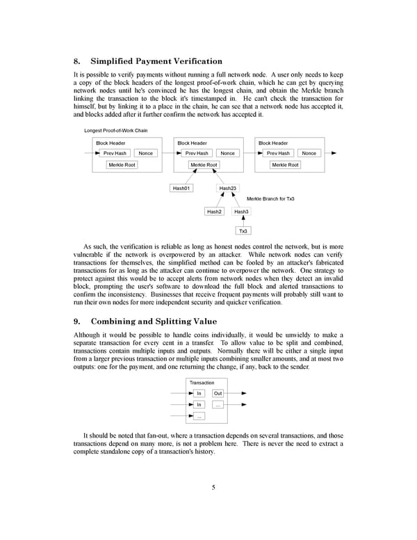 Bitcoin Whitepaper by Satoshi Nakamoto - Page 5